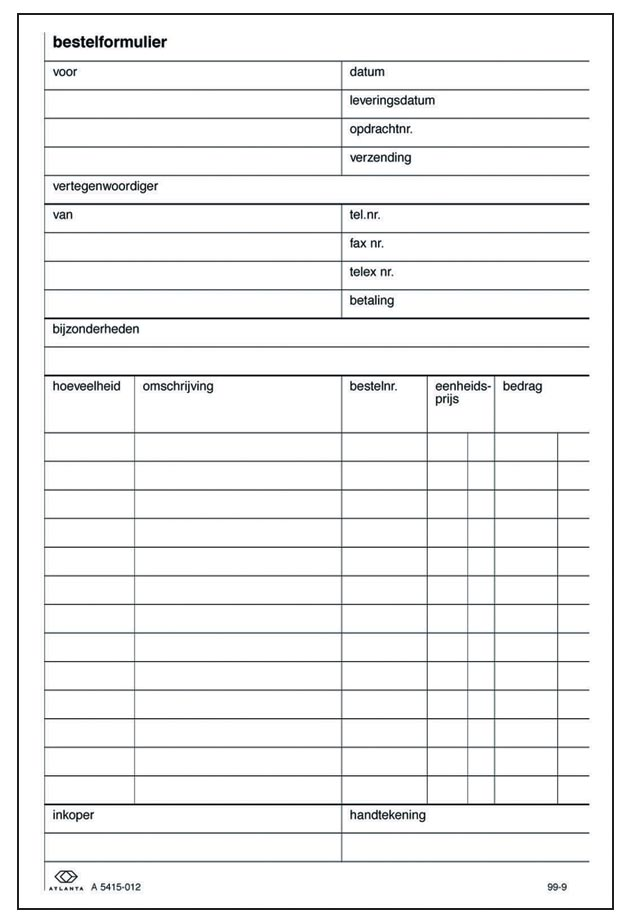 Atlanta by Jalema bestelformulieren zonder carbon