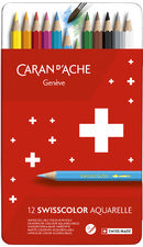CARAN D'ACHE Buntstifte Swisscolor, 12er Metalletui