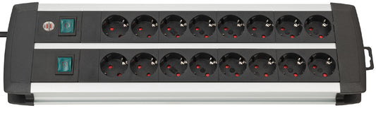 brennenstuhl stekkerdoos Premium-Duo-Alu-Line, 16-voudig