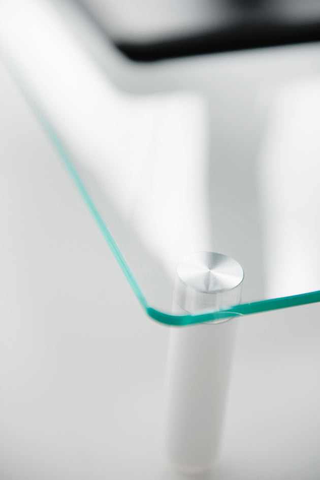 DIGITUS monitorstandaard, glas, wit