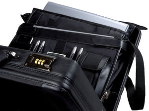Alassio Attaché Etui MODICA, imitatieleer/nylon, zwart