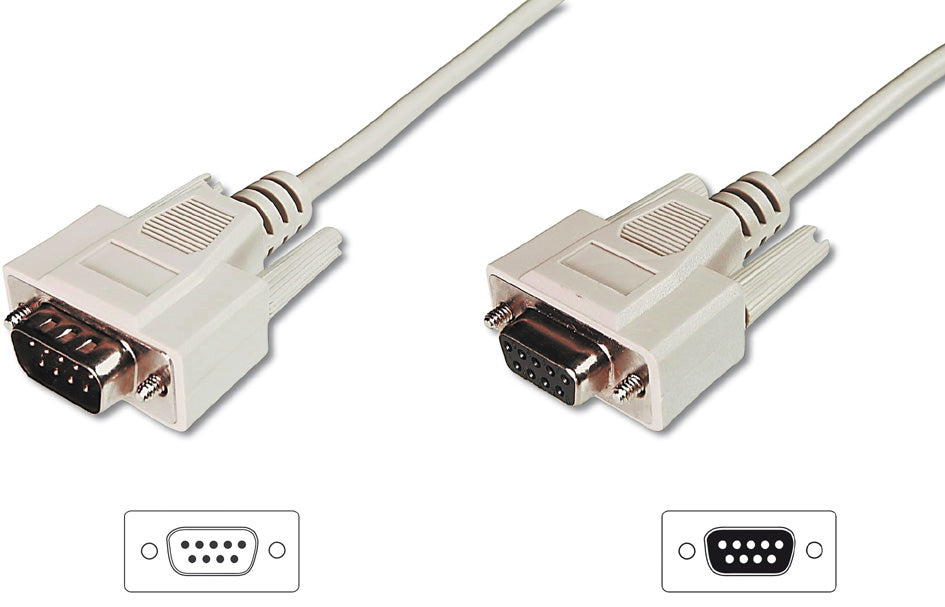DIGITUS 9-polige Sub-D kabel, male - female, 3,0 m