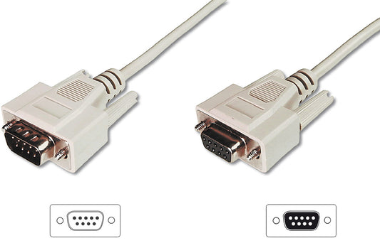 DIGITUS 9-polige Sub-D kabel, male - female, 10,0 m