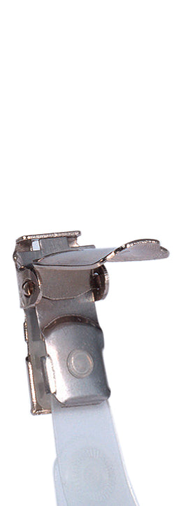 DUURZAAM naamplaatje, open top, met clip, transparant