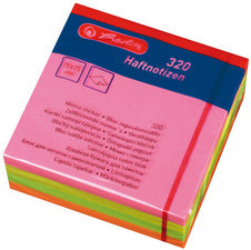 herlitz sticky note blokjes, 75 x 75 mm, neonkleuren