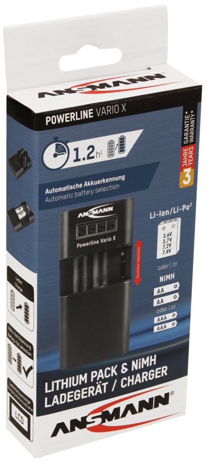 ANSMANN universele oplader Powerline Vario X, zwart
