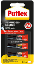 Pattex secondelijm MINI TRIO, 3 tubes à 1 g