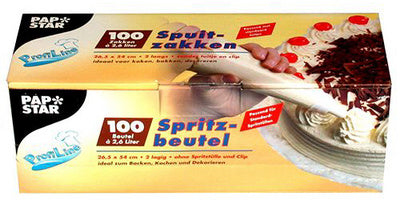 PAPSTAR LDPE spuitzak, transparant, 0,4 l, 100 st.