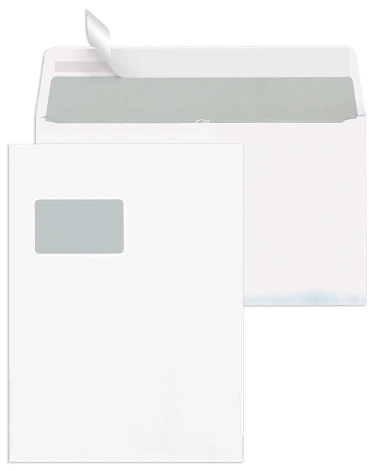 MAILmedia gevouwen enveloppen met kleefstrip C4, wit