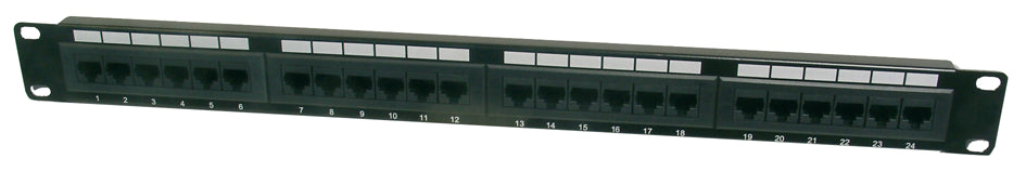 DIGITUS 19 Patch Panel Cat.5e, Klasse D, 24 x RJ45, 1 RU