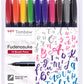 Tombow kalligrafiepen Fudenosuke, hardheid graad 1, set van 10