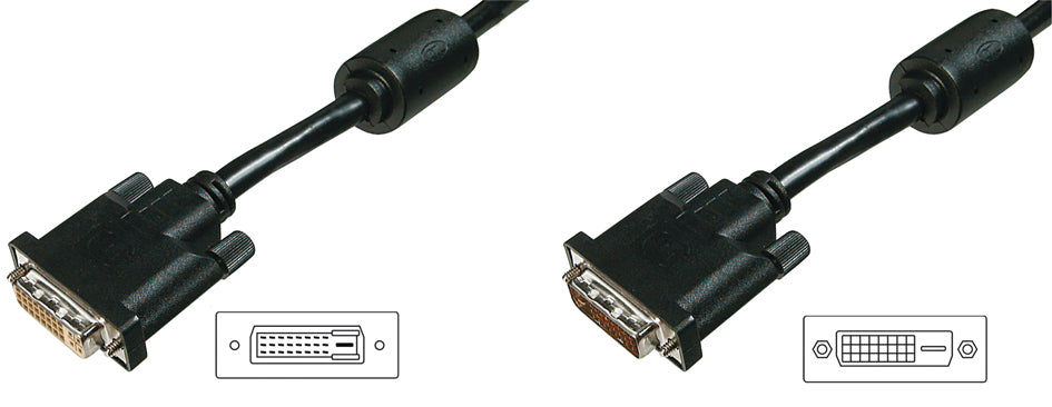 DIGITUS DVI-verlengkabel, 5,0 m, zwart