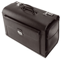 Alassio pilotenkoffer VERONA, leder, zwart