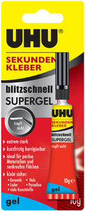 UHU secondelijm bliksemsnel SUPERGEL, 10 g in tube