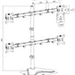 LogiLink TFT/LCD monitorarm met voet, 4-voudig, zwart
