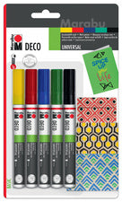 Marabu Acrylmarker Deco Painter mat, 5er Blister
