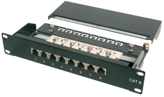 DIGITUS 10 Patch Panel Cat.6, Klasse E, 12 x RJ45, 1 RU