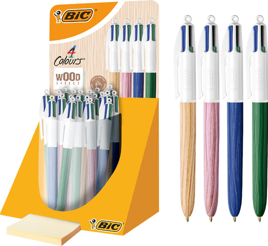BIC 4KLEUR HOUT 30er
