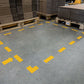 DUURZAME parkeerplaatsmarkering, T-vorm, zelfklevend, geel