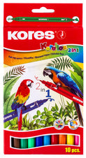 Kores Duo Fiber Pennen Korello 2in1, doos à 10