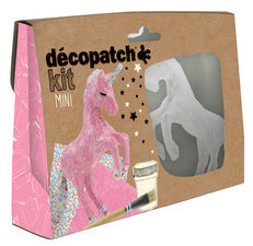 décopatch papier-maché set eenhoorn, 5 stuks