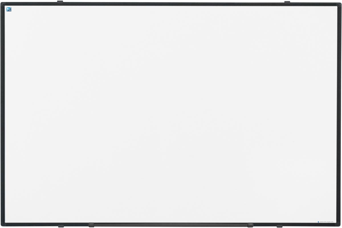 Smit Visual magnetisch whiteboard Softline, gelakt staal, zwart, 60 x 90 cm