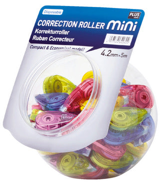 PLUS JAPAN correctieroller MINI, 4,2 mm x 5 m, display