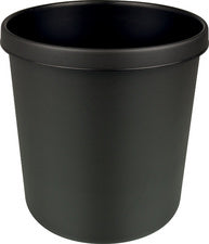 helit Papierkorb de brandweerman, 12 Liter, PP, schwarz