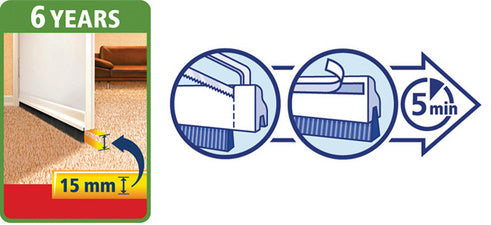 tesa Moll STANDARD deurdichtingstrip, wit, 43 mm x 1 m