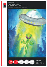 Marabu aquarelpapier Pad Aqua Pad GRAPHIX, A4, 220 g/m²