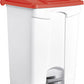 helit pedaalemmer de stap, 70 liter, wit/geel