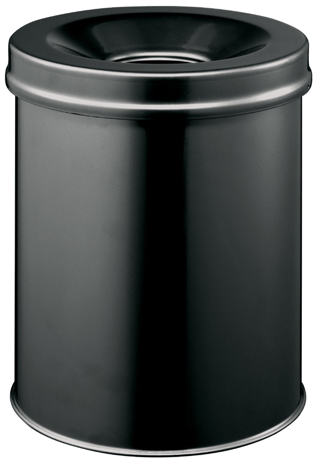 DURABLE SAFE papierbak, rond, 15 liter, zwart