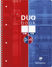 Clairefontaine DUOBOOK college blocnote, DIN A4, vierkant/gelijnd