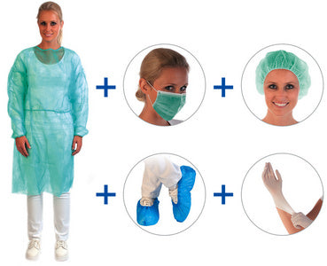 HYGOSTAR MRSA II beschermingsset, groen, 5-delig