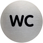 DURABLE pictogram WC, diameter: 83 mm, zilver