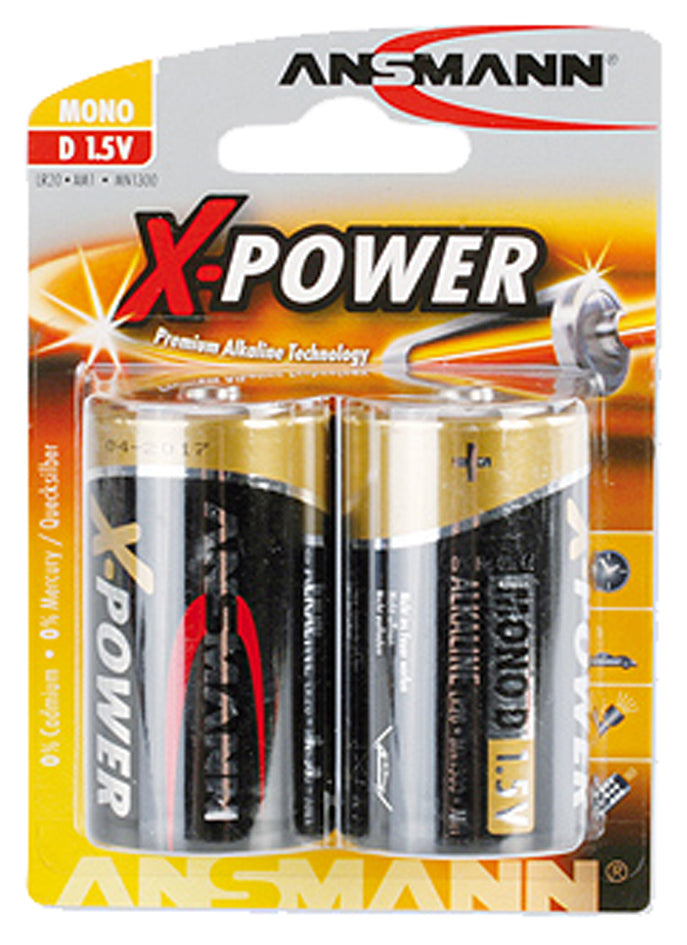 ANSMANN Alkaline batterij X-Power, Mono D, Blister van 2
