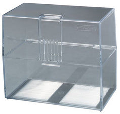 herlitz kaartenbak, DIN A7 liggend, kunststof, transparant