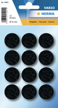 HERMA viltglijders, diameter: 22 mm, zwart