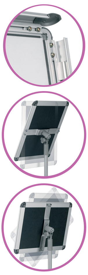nobo infostand DIN A4, afmetingen: (B)350 x (D)70 x (H)1.010 mm