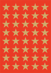 HERMA kerststicker DECOR sterren, 15 mm, goud