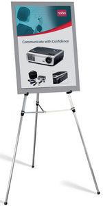 nobo telescopische standaard voor schoolbord, wit alumimium