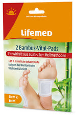 Lifemed Bamboo Vital Pads, 80 x 60 mm, wit, set van 2