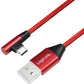 LogiLink USB 2.0-kabel, USB-A - USB-C-stekker, 1,0 m, rood