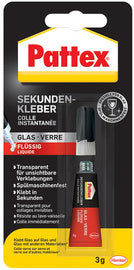 Pattex superlijm glas vloeibaar, tube van 3 g