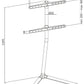 LogiLink TV-standaard, voor 124,46 - 177,80 cm, V-voet, chroom