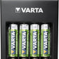 VARTA oplader LCD Plug Charger , incl. 4 x AA oplaadbare batterijen