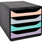 EXACOMPTA ladebox BIG-BOX Aquarel, 4 laden, gekleurd