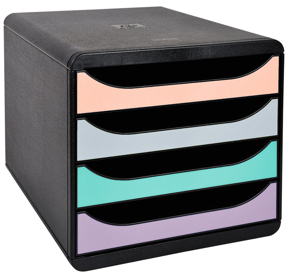 EXACOMPTA ladebox BIG-BOX Aquarel, 4 laden, gekleurd