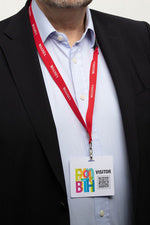 DUURZAAM VISITOR BADGE naamplaatje, gemaakt van folie, wit