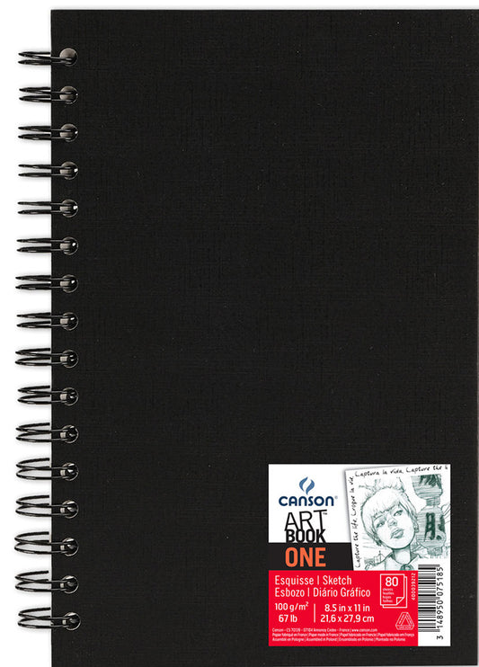 CANSON schetsboek ARTBOOK ONE, DIN A4, 80 vellen, zwart